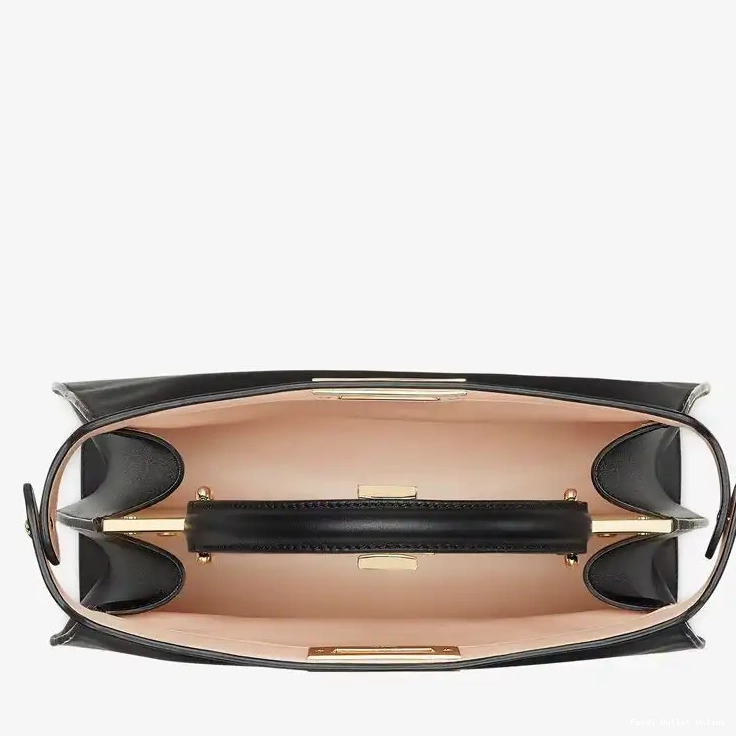 Affordable Black Medium In Fendi Laether Nappa Peekaboo Bag ISeeU 0503